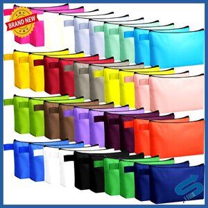 Canvas Cosmetic Bags Bulk Zipper Pouch Travel Toiletry Organizer Portable